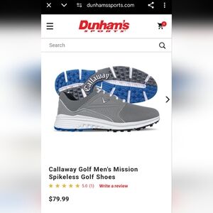 Callaway Golf Men's Mission Spikeless Golf Shoes size 12